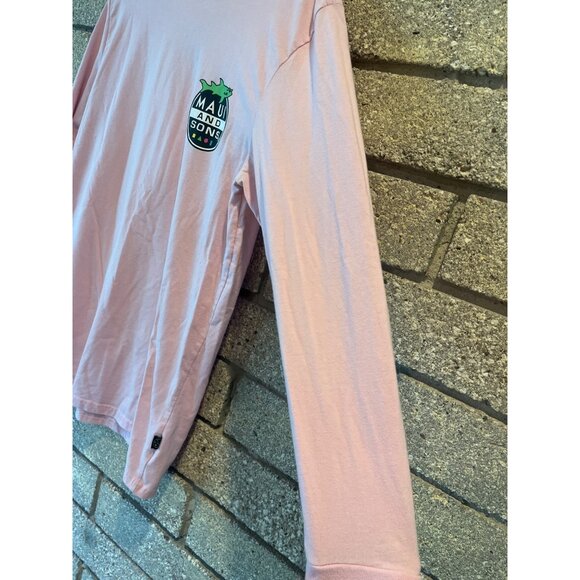 Maui And Sons Pink Long Sleeve Shirt With Shark Graphics - Picture 4 of 8